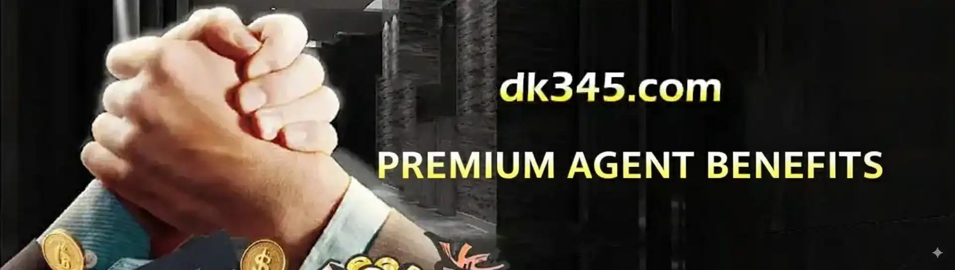 pjok প্রিমিয়াম এজেন্ট প্রোগ্রামের বিশেষ সুবিধা তুলে ধরা ব্যানার।